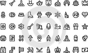 Russia icons High-Quality Vector Icons Collection with Editable Stroke. Ideal for Professional and Creative Projects. photo