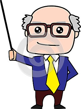 High quality vector of kind old lecturer