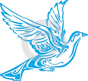 High quality vector tattoo of a dove