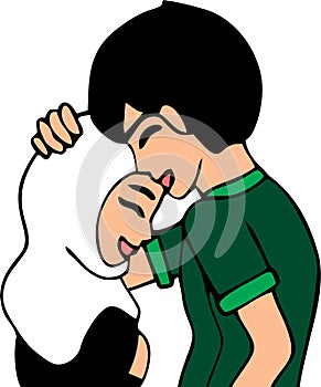High quality vector of young couple which is very romantic and passionate