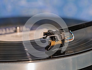 High quality vinyl record deck and tone arm