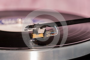 High quality vinyl record deck and tone arm