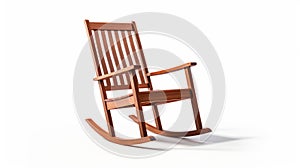 High Quality Wood Rocking Chair On White Background