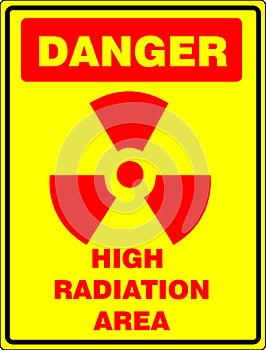 High radiation sign