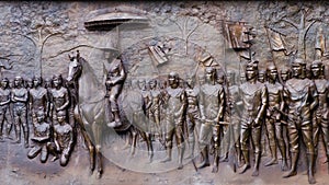 High relief of soilders