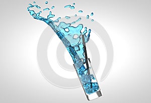 High res cocktail glass splash