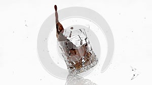 High res cocktail glass splash