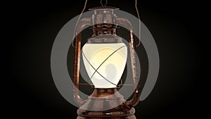 High res 3d rendered petroleum lamp photo