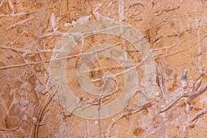 High res natural pale red limestone slab, with natural veins texture background from Egypt