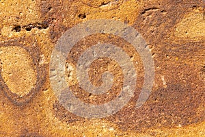 High res old pale muted gradient rich earth tone rough rainbow sandstone wall, texture background extreme close