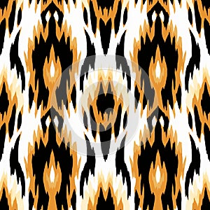 High Resolution Animal Print Ikat Pattern In Symmetrical Design