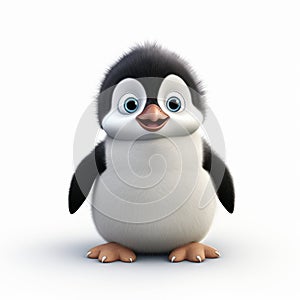 Cute Baby Penguin Cartoon Hd Wallpaper With Realistic Rendering photo