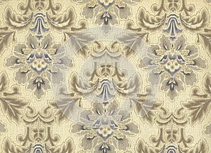 High resolution antique wallpaper with floral pattern
