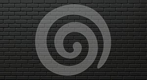 Dark black brick wall texture background design