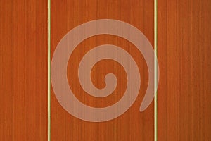 This high-resolution background texture captures the detailed grain of a vertical orange-stained wood surface, ideal for modern