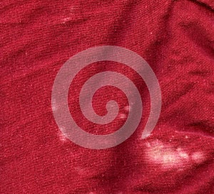 Cotton Fabric Texture - Red with Bleach Stains photo