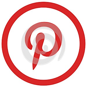 Colored Pinterest logo icon