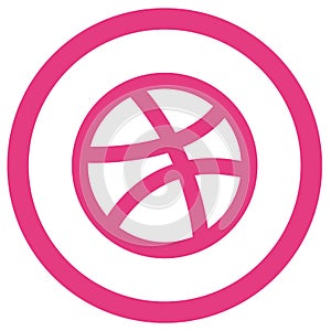 Colored dribbble logo icon