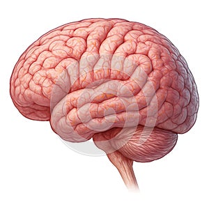 High-resolution 3D render of a human brain