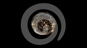 This high-resolution, 3D-rendered image features a simple, yet striking network circle with no center. Generative AI photo