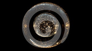 This high-resolution, 3D-rendered image features a simple, yet striking network circle with no center. Generative AI photo