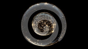 This high-resolution, 3D-rendered image features a simple, yet striking network circle with no center. Generative AI photo