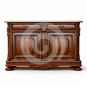 High Resolution, High Quality Credenza Isolated On White