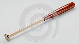 A stunning image of baseball bat on solid white background, single object.