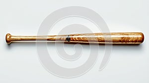 A stunning image of baseball bat on solid white background, single object.