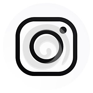 High resolution image of black & white Instagram icon