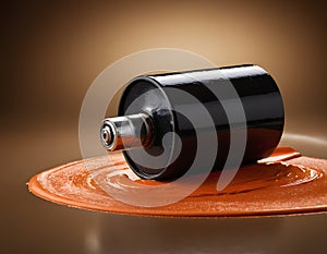 Paint Roller Spilling onto a Smooth Surface