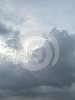 Moody Sky with Dramatic Cloud Formations Captured in High Resolution photo