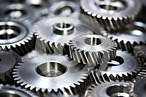 high resolution image of metal lathe gears