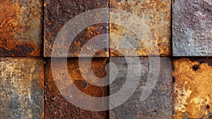 Rusty Metal Panels Background.