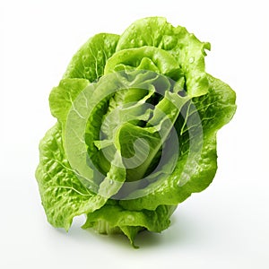 High-resolution Lettuce Image On White Background photo