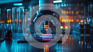 High-resolution microscope in the Generative AI Illustration lab