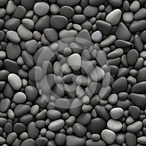 High-resolution nature closeup abstract 3D rendering a beautiful, shiny, zen gravel river rocks background texture