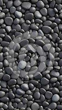 High-resolution nature closeup abstract 3D rendering a beautiful, shiny, zen gravel river rocks background texture