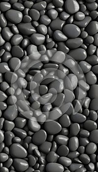 High-resolution nature closeup abstract 3D rendering a beautiful, shiny, zen gravel river rocks background texture