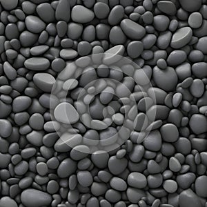 High-resolution nature closeup abstract 3D rendering a beautiful, shiny, zen gravel river rocks background texture