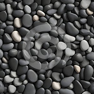 High-resolution nature closeup abstract 3D rendering a beautiful, shiny, zen gravel river rocks background texture