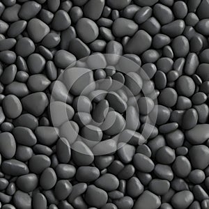 High-resolution nature closeup abstract 3D rendering a beautiful, shiny, zen gravel river rocks background texture