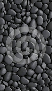 High-resolution nature closeup abstract 3D rendering a beautiful, shiny, zen gravel river rocks background texture