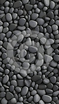 High-resolution nature closeup abstract 3D rendering a beautiful, shiny, zen gravel river rocks background texture