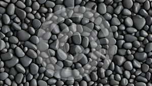 High-resolution nature closeup abstract 3D rendering a beautiful, shiny, zen gravel river rocks background texture