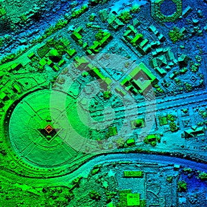 High Resolution Orthorectified, Orthorectification Aerial Map Used For Photogrammetry