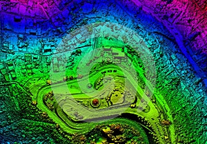 High Resolution Orthorectified, Orthorectification Aerial Map Used For Photogrammetry photo