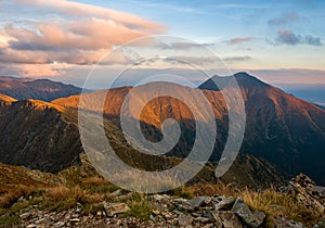 High resolution panorama of Western Tatras (Zapadne Tatry, Liptov region) with mount Baranec peak