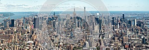 High resolution panoramic aerial view of New York City