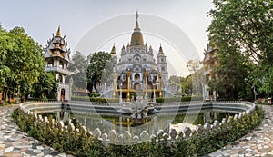 High resolution panoramic image of peacefull place to calm your mind and soul, Buu Long Pagoda